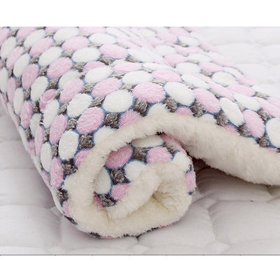 HEYPET Pet Blanket Bed Soft Coral Fleece