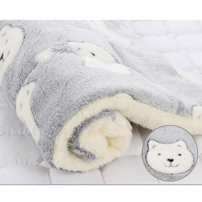 HEYPET Pet Blanket Bed Soft Coral Fleece