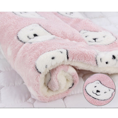 HEYPET Pet Blanket Bed Soft Coral Fleece