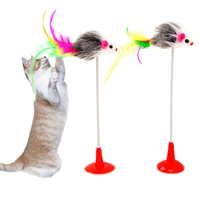 Cat Interactive Toy Stick Feather Wand