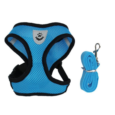 Cat Dog Adjustable Harness Vest Leash