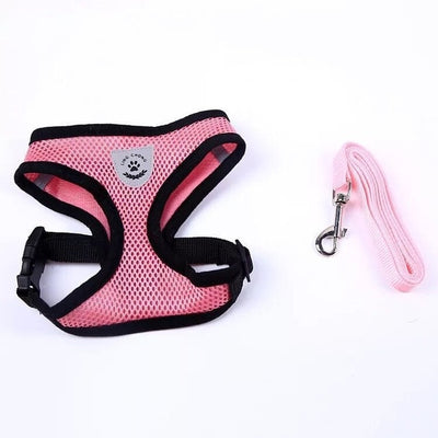 Cat Dog Adjustable Harness Vest Leash